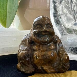 Tiger’s Eye Sitting Laughing Buddha